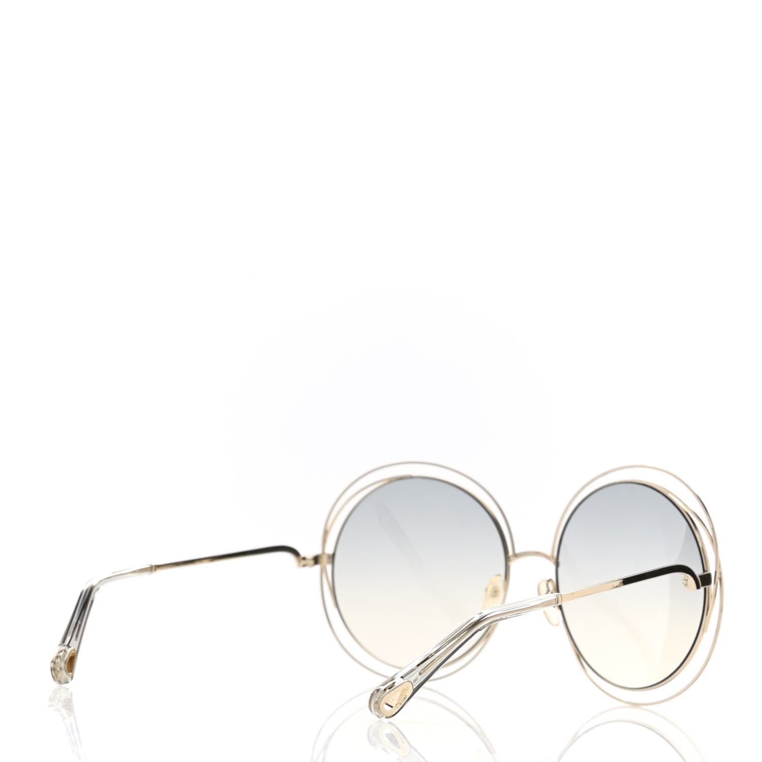 Chloe Oversize Round Carlina Oversized Round Sunglasses CE114S Gold Grey Metallic 4 of 7