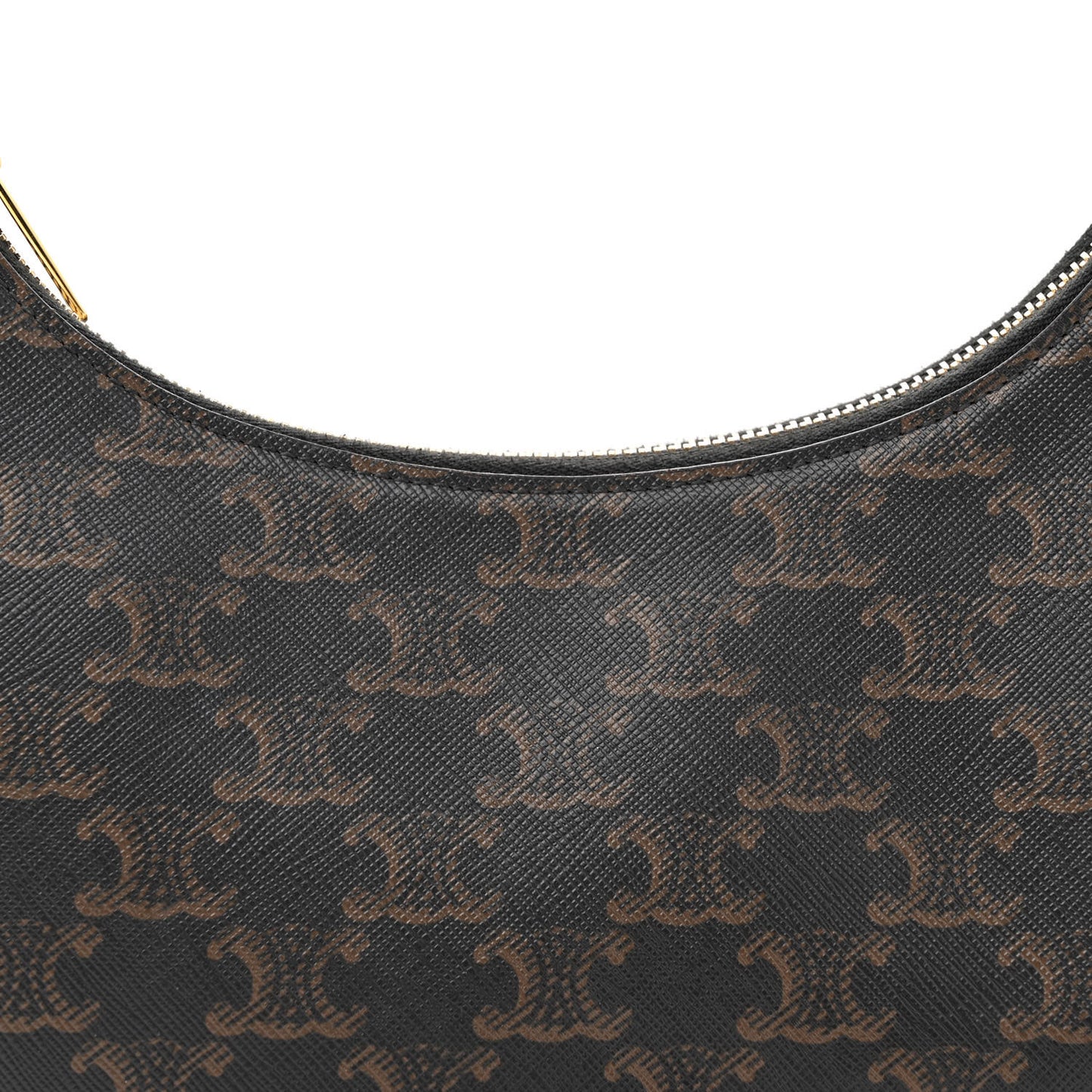 Triomphe Canvas Calfskin Ava Shoulder Bag Tan