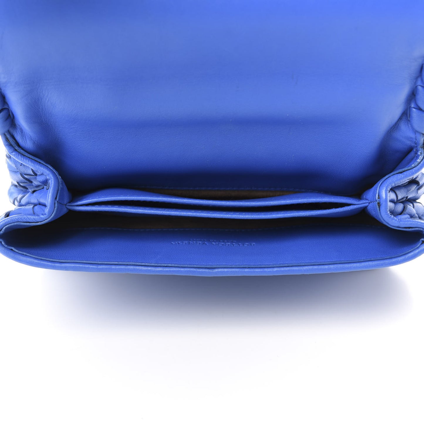 Nappa Intrecciato Baby Olimpia Shoulder Bag Signal Blue