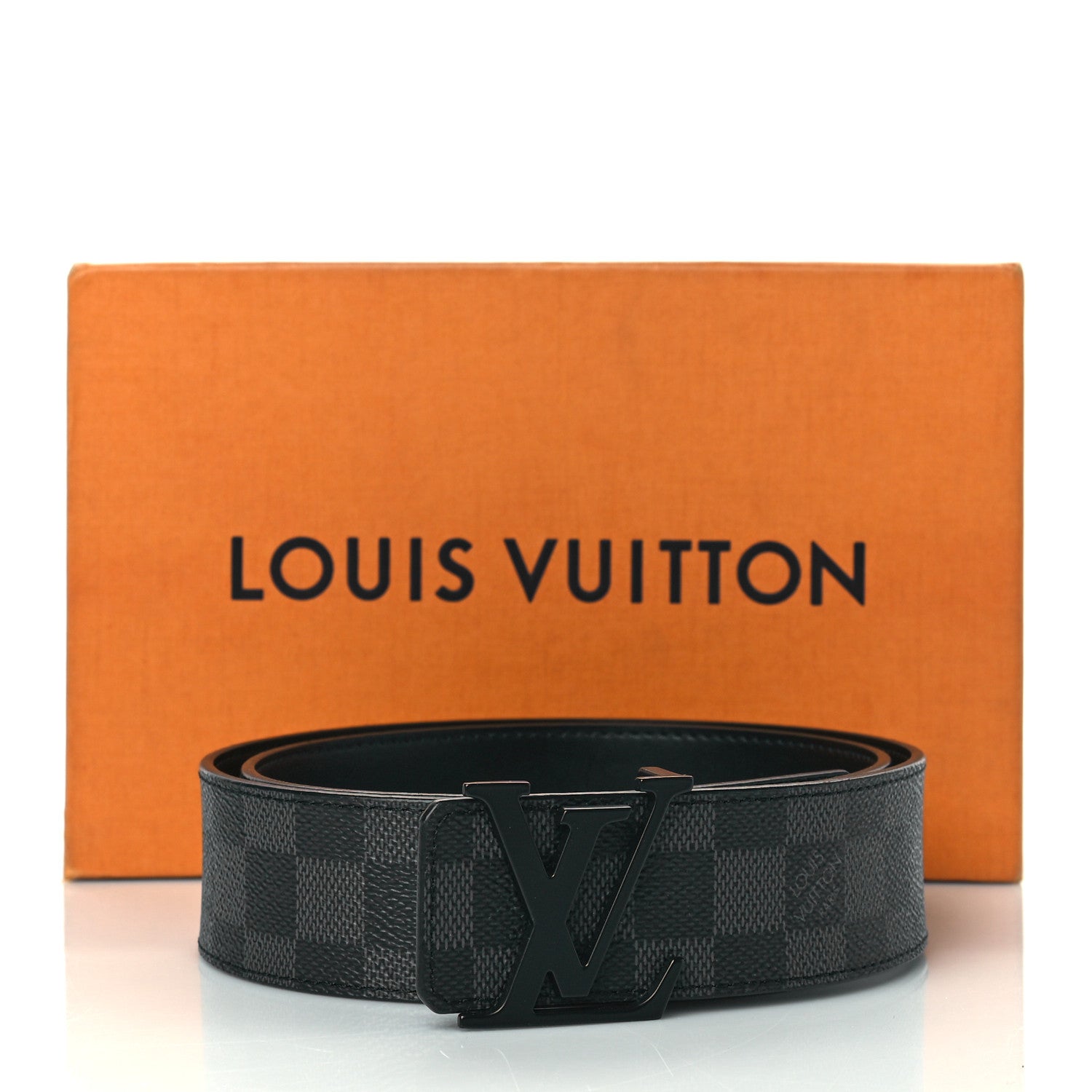 Louis Vuitton Damier Graphite 40mm LV Initiales Belt 85 34 8 of 8
