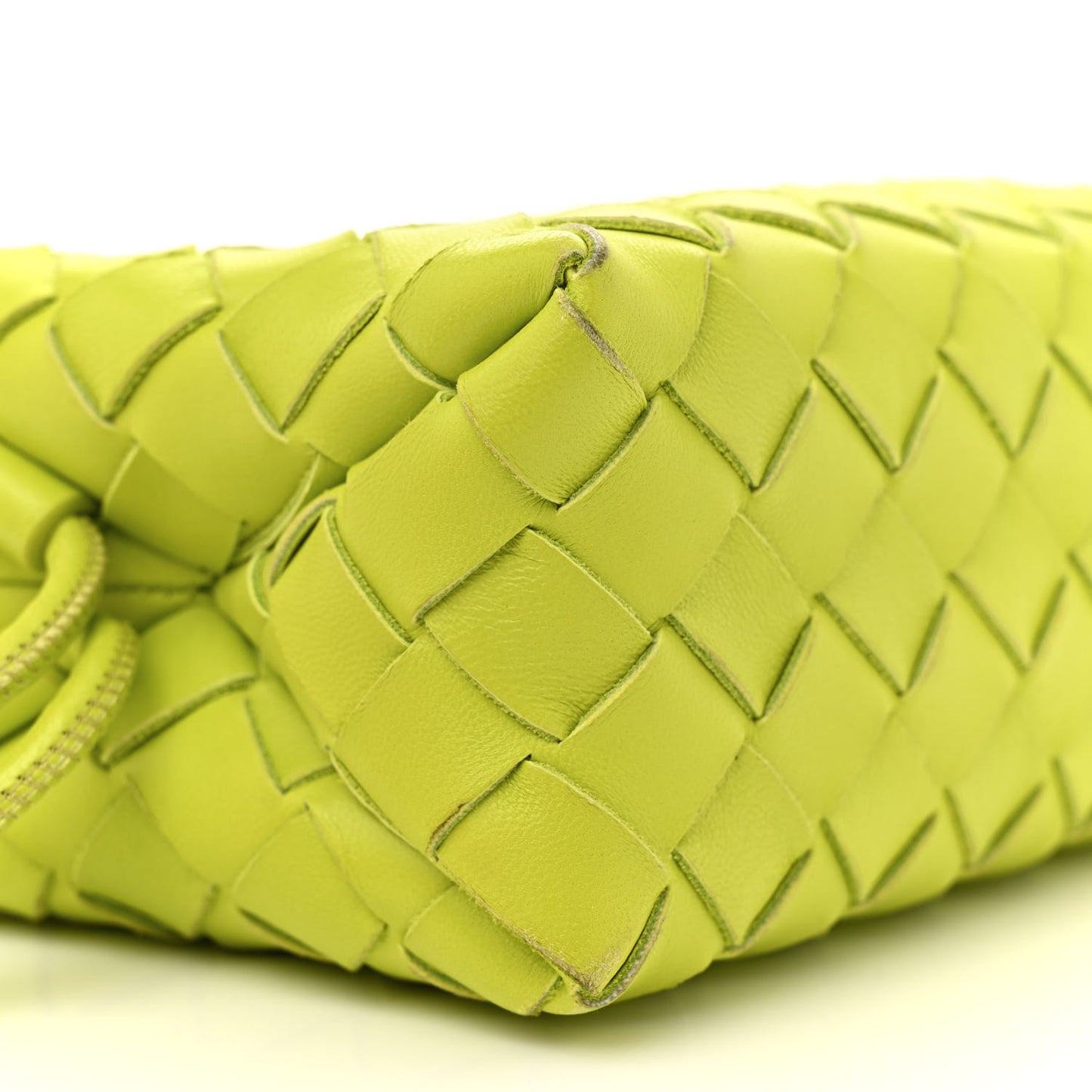 Nappa Intrecciato Mini Loop Camera Bag Acid Kiwi