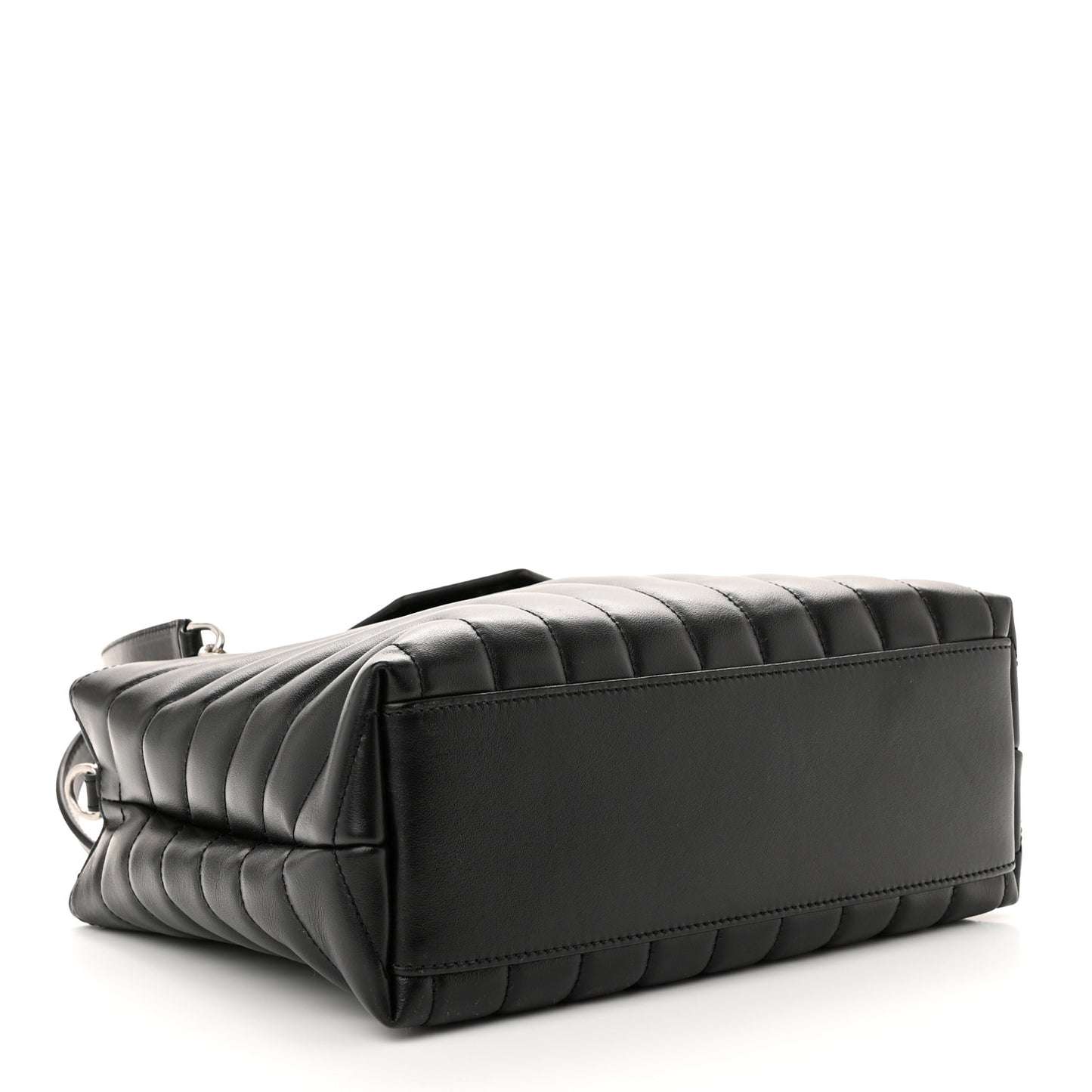 Calfskin Y Quilted Monogram Small Loulou Shopper Black