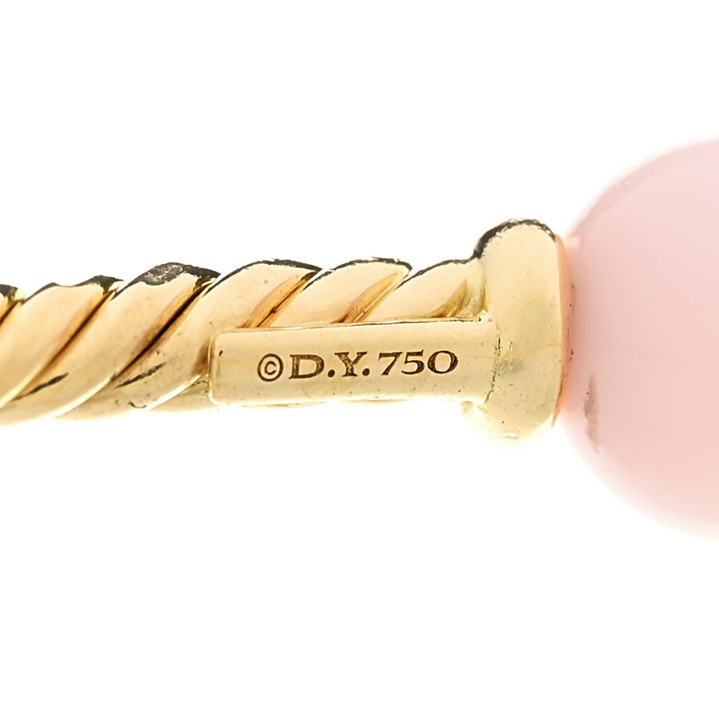 18K Yellow Gold Pink Opal 7mm Solari Bracelet