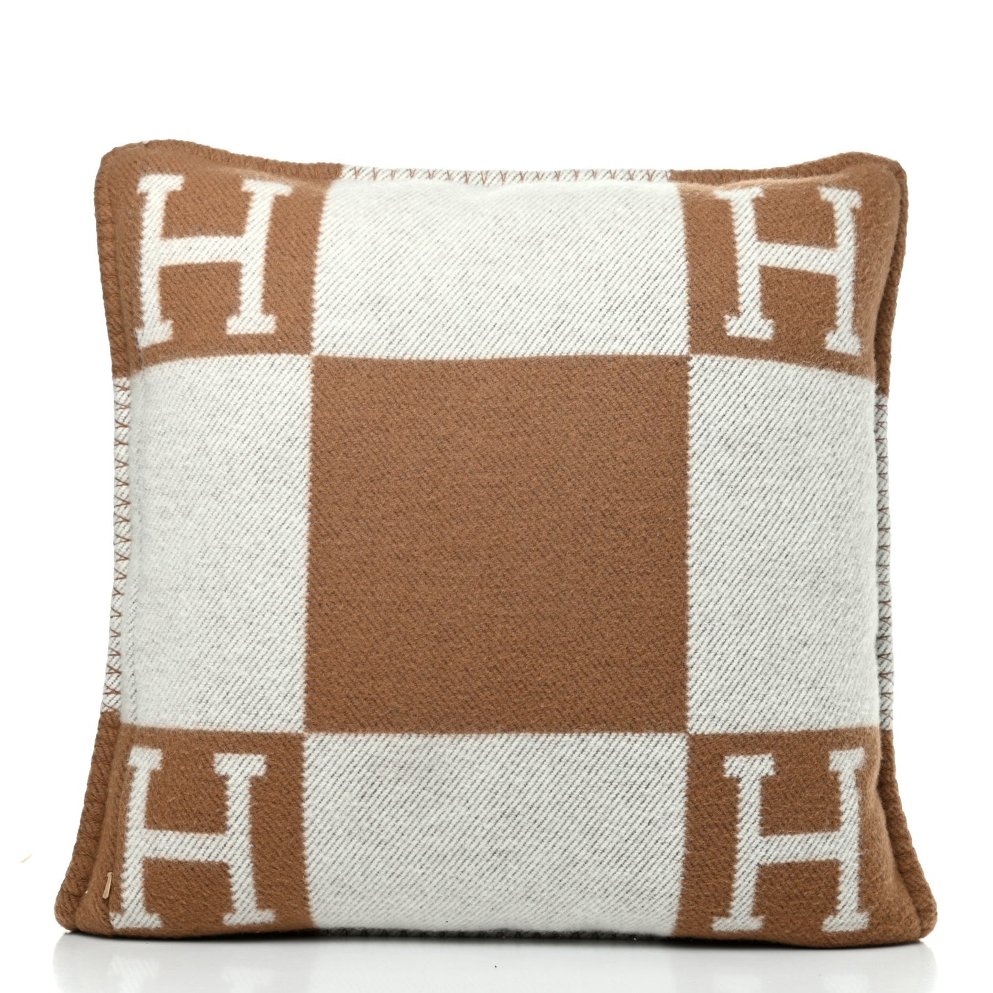 Wool Cashmere Avalon Pillow PM Ecru Camel