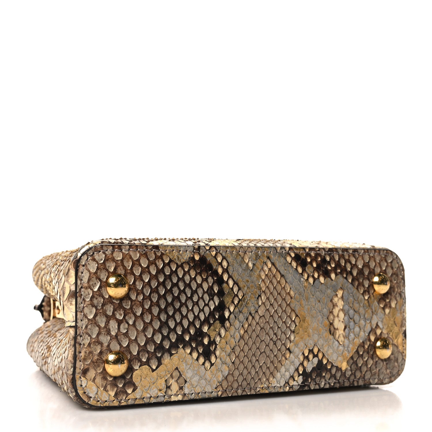 Louis Vuitton Metallic Python Capucines Mini Gold Silver 4 of 10