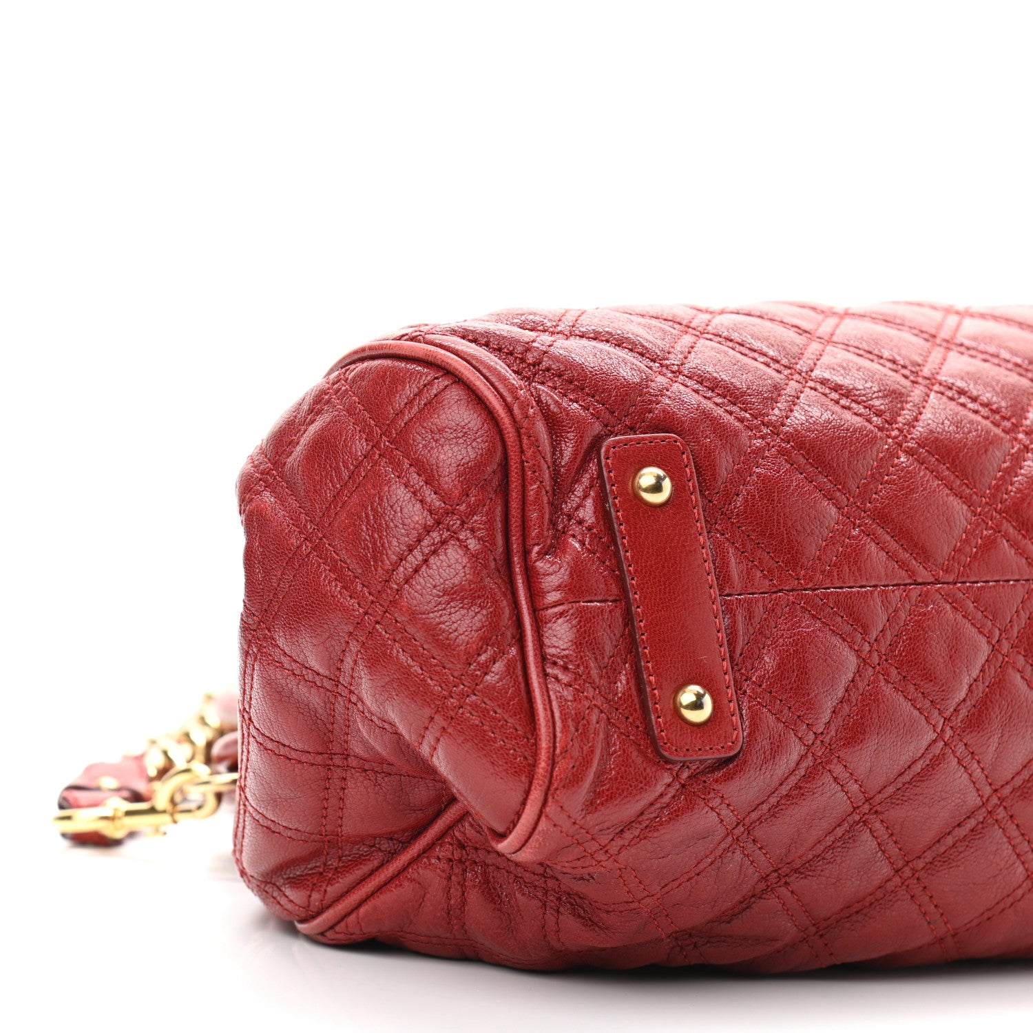 Marc Jacobs Calfskin Quilted Leather Stam Bag Red 7 of 8