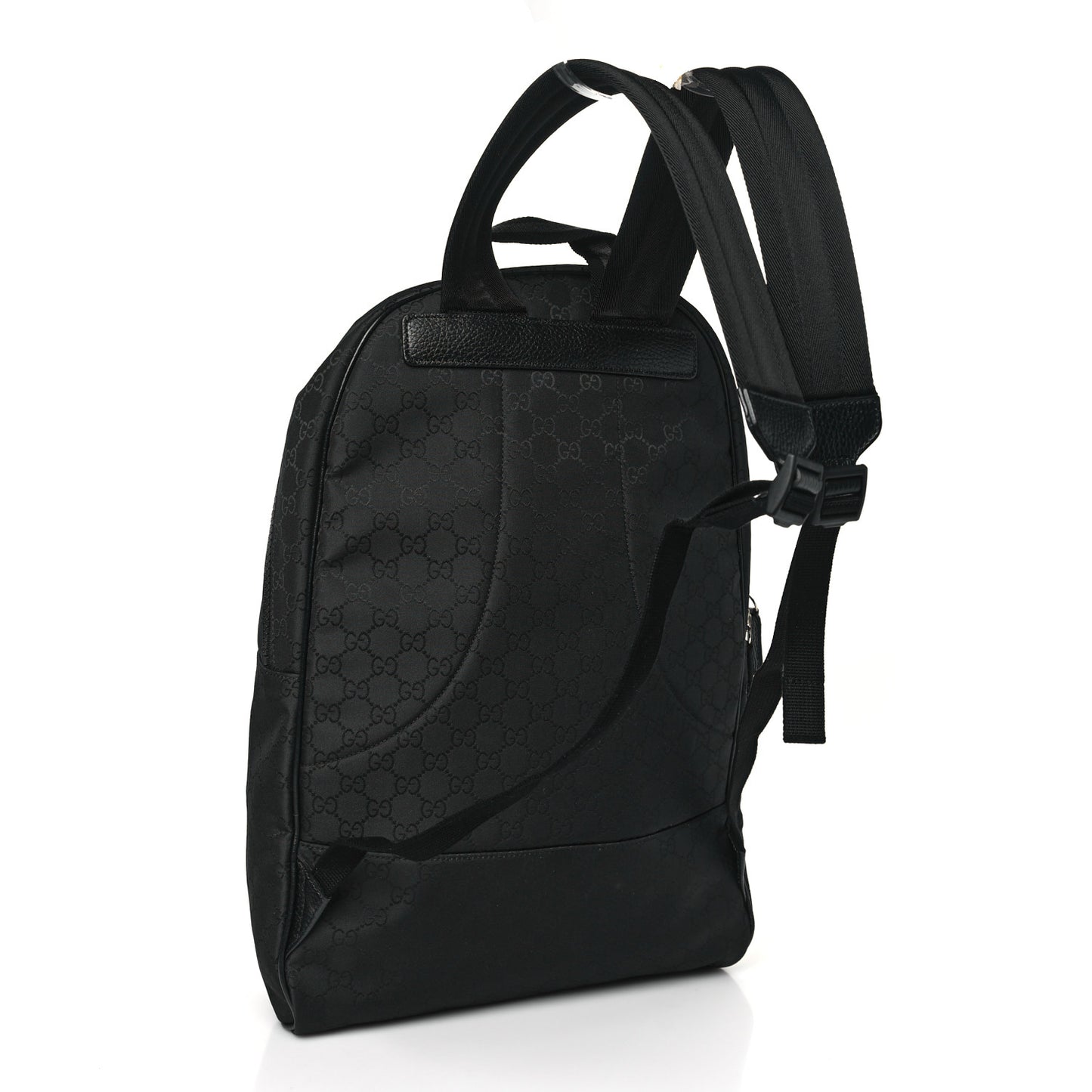 Nylon Monogram Slim Backpack Black