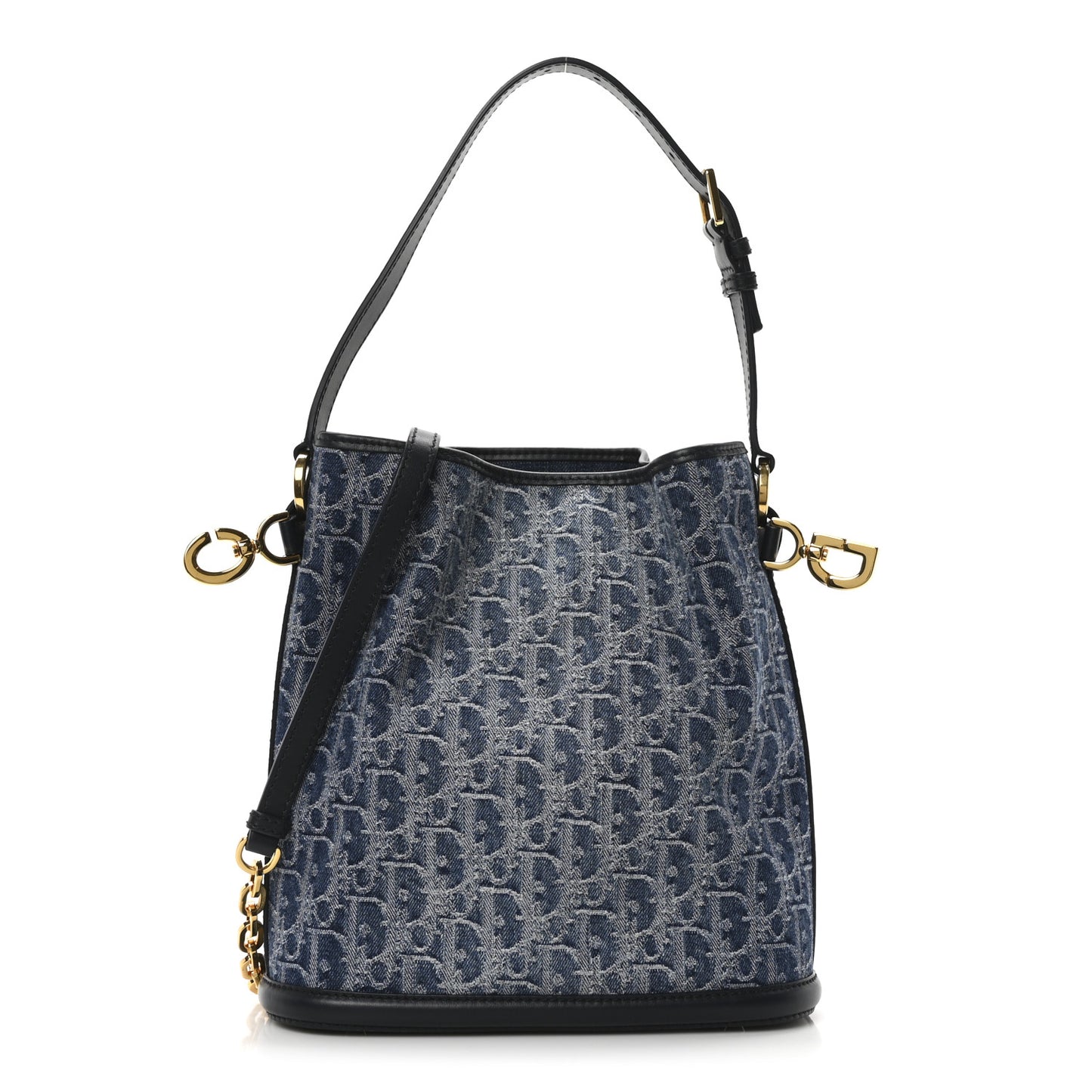 Denim Jacquard Oblique C'est Dior Bucket Bag Blue