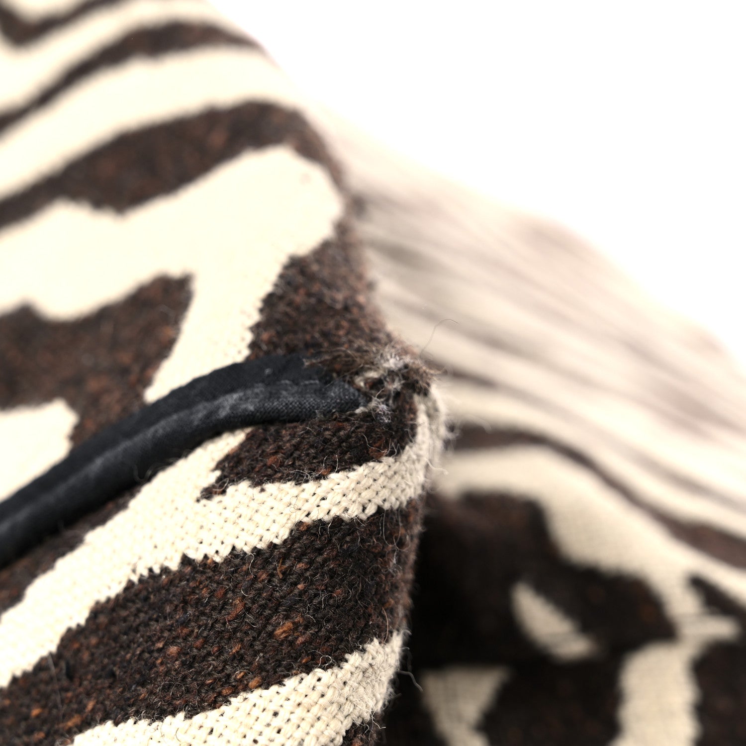 Celine Canvas Zebra Embroidered Large Phantom Cabas Tan 8 of 10