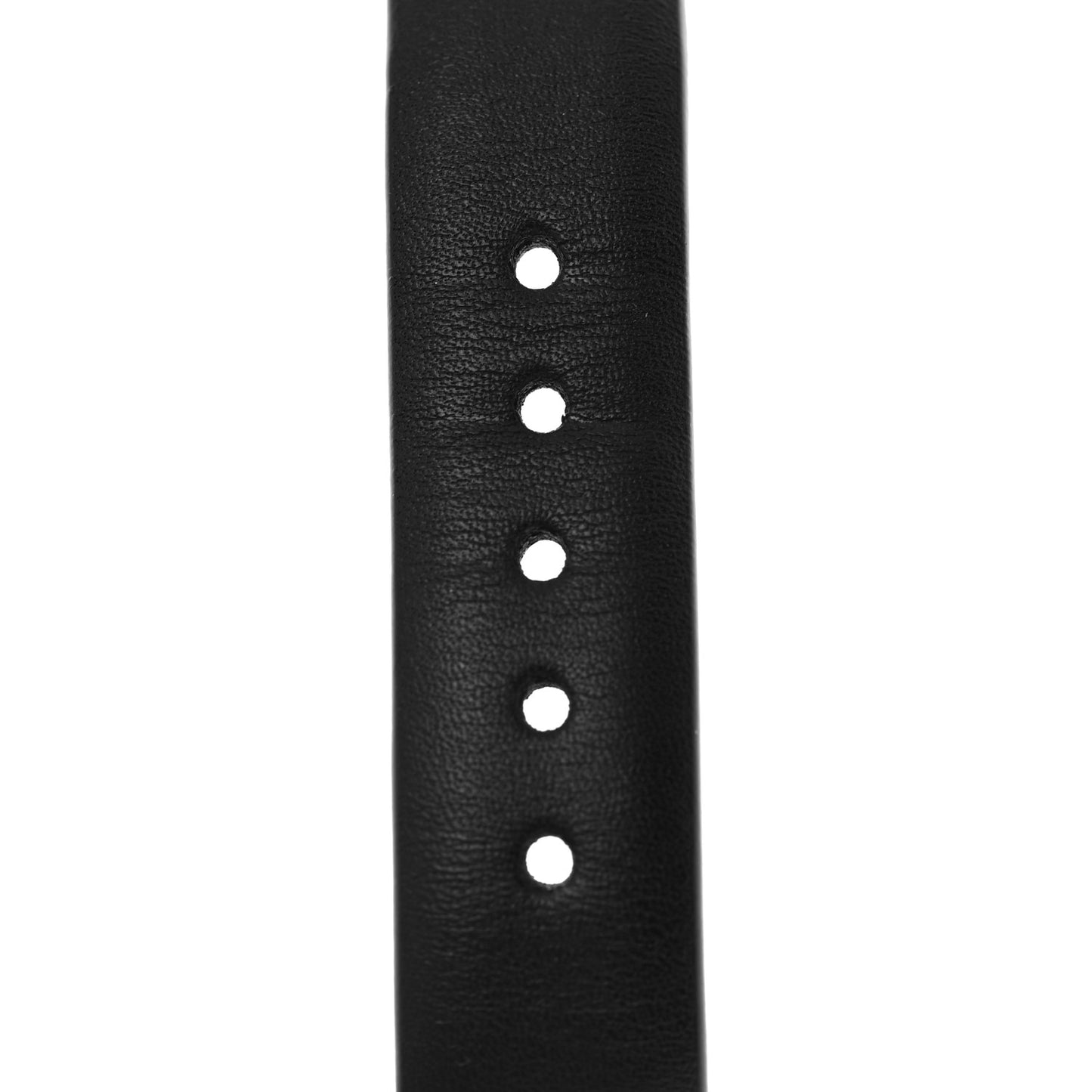 Calfskin Logo Buckle Bracelet S Black