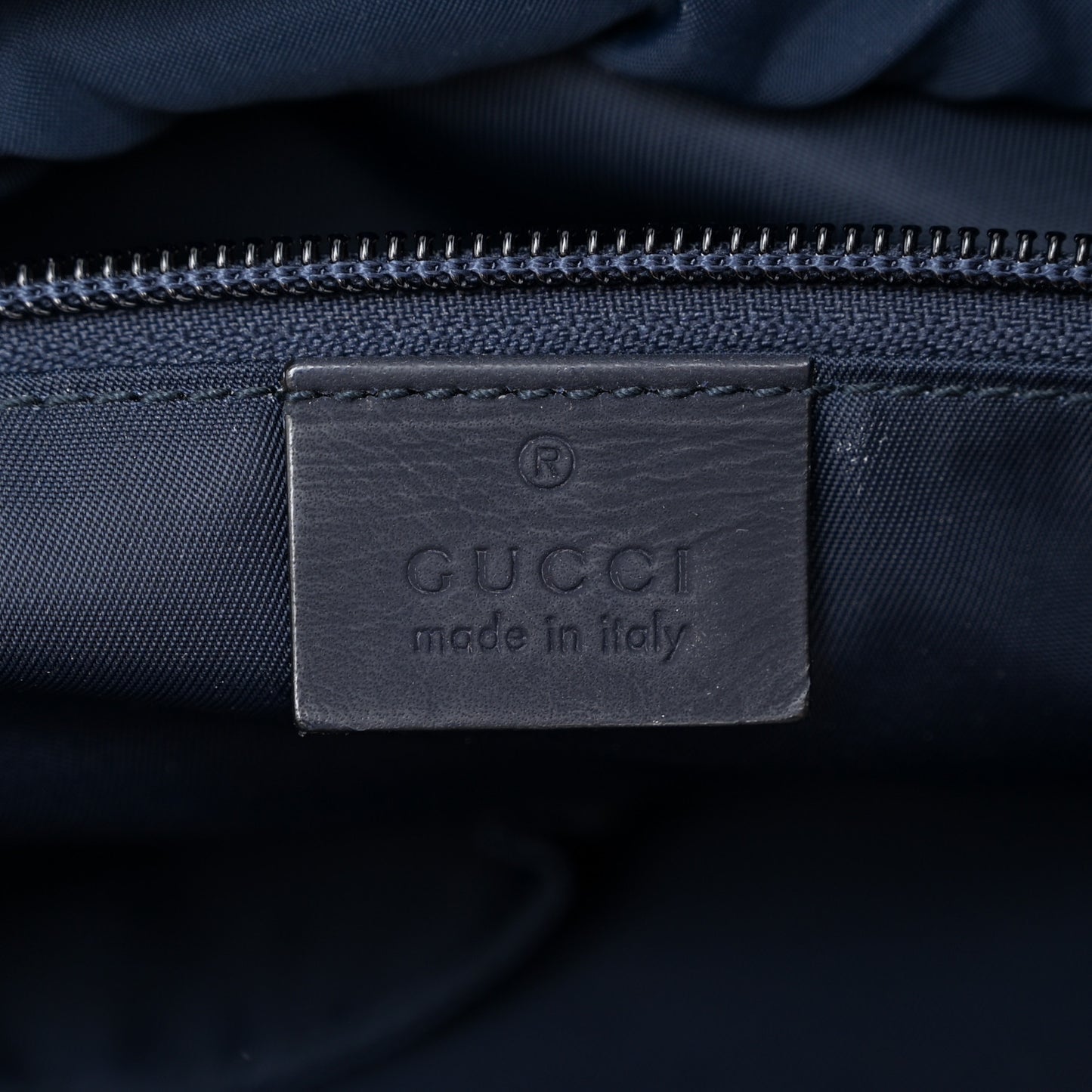 Guccissima Single Buckle Backpack Blue
