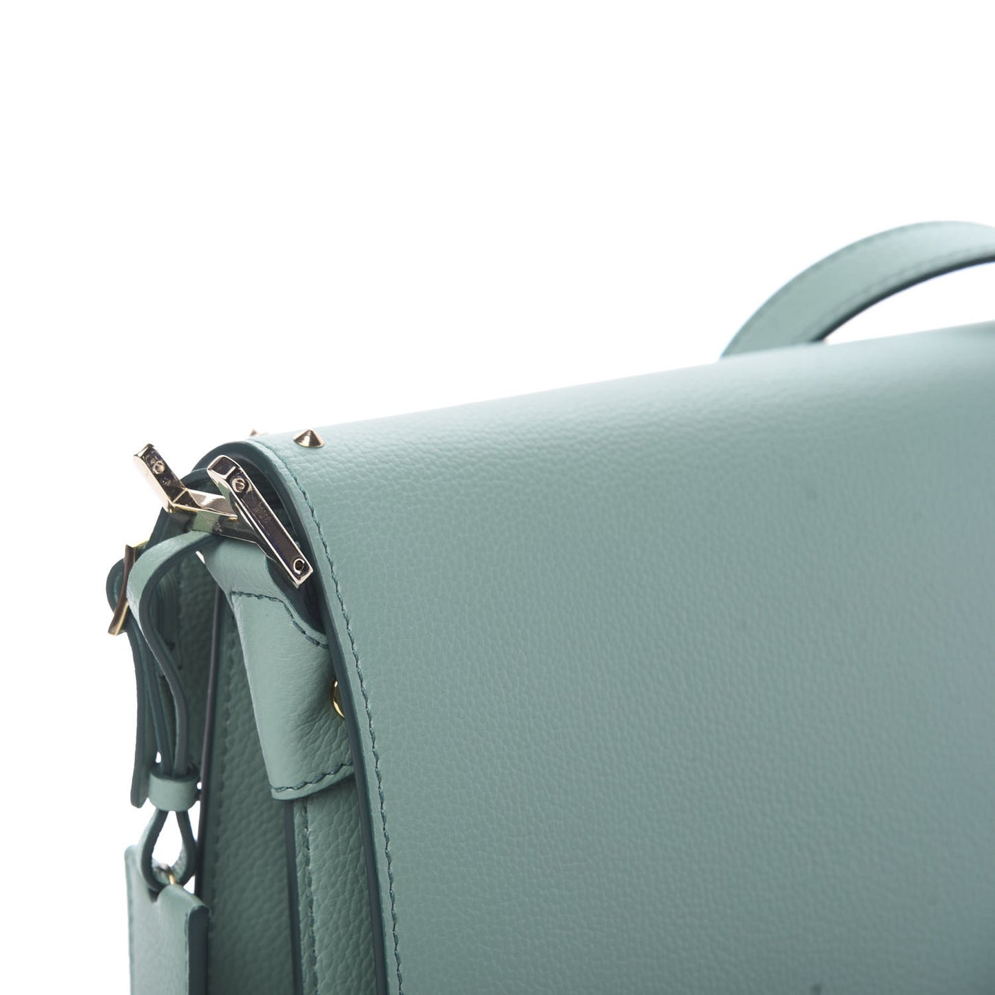 Calfskin Studded Patricia Crossbody Bag Mint