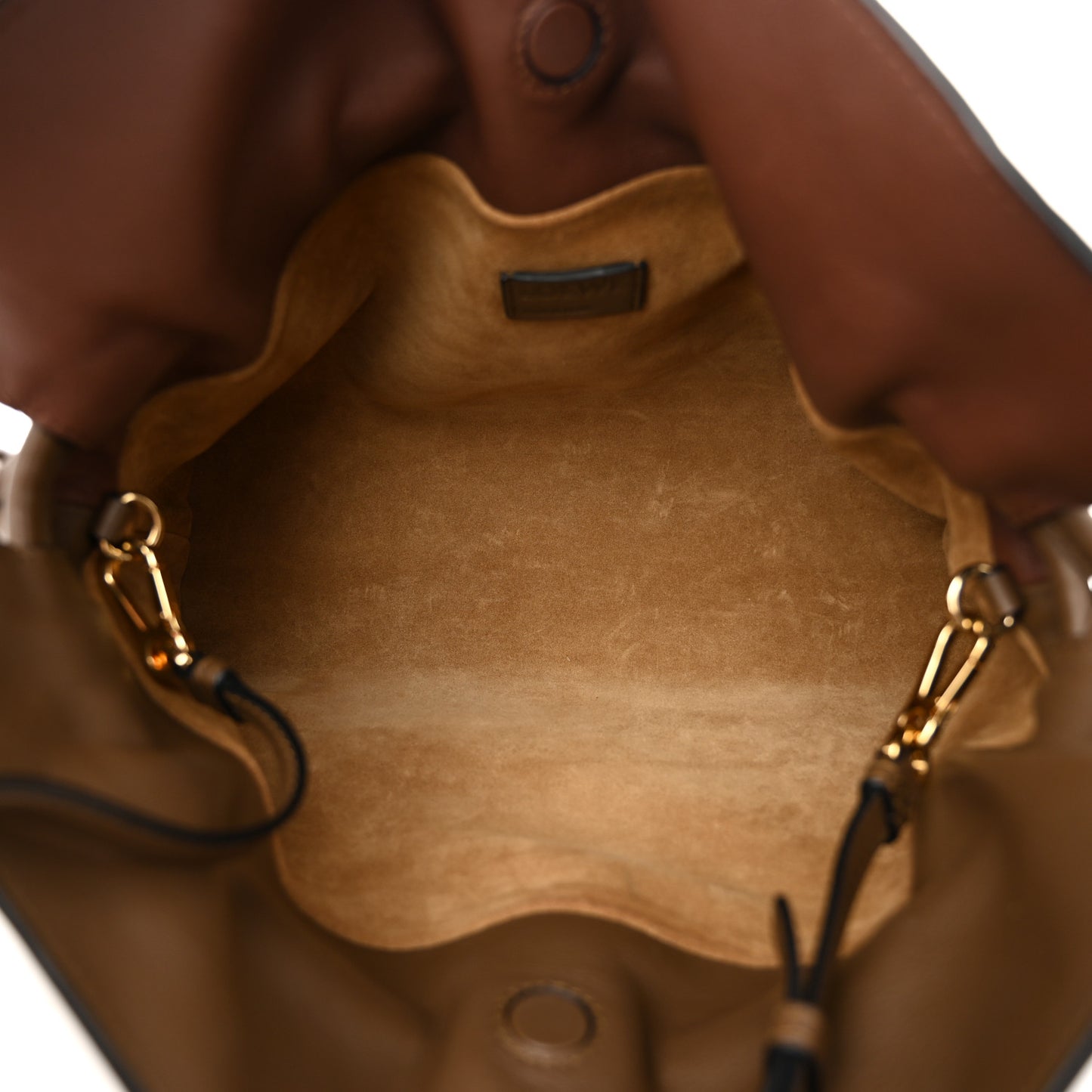 Nappa Medium Bi-Color Flamenco Knot Bag Brown