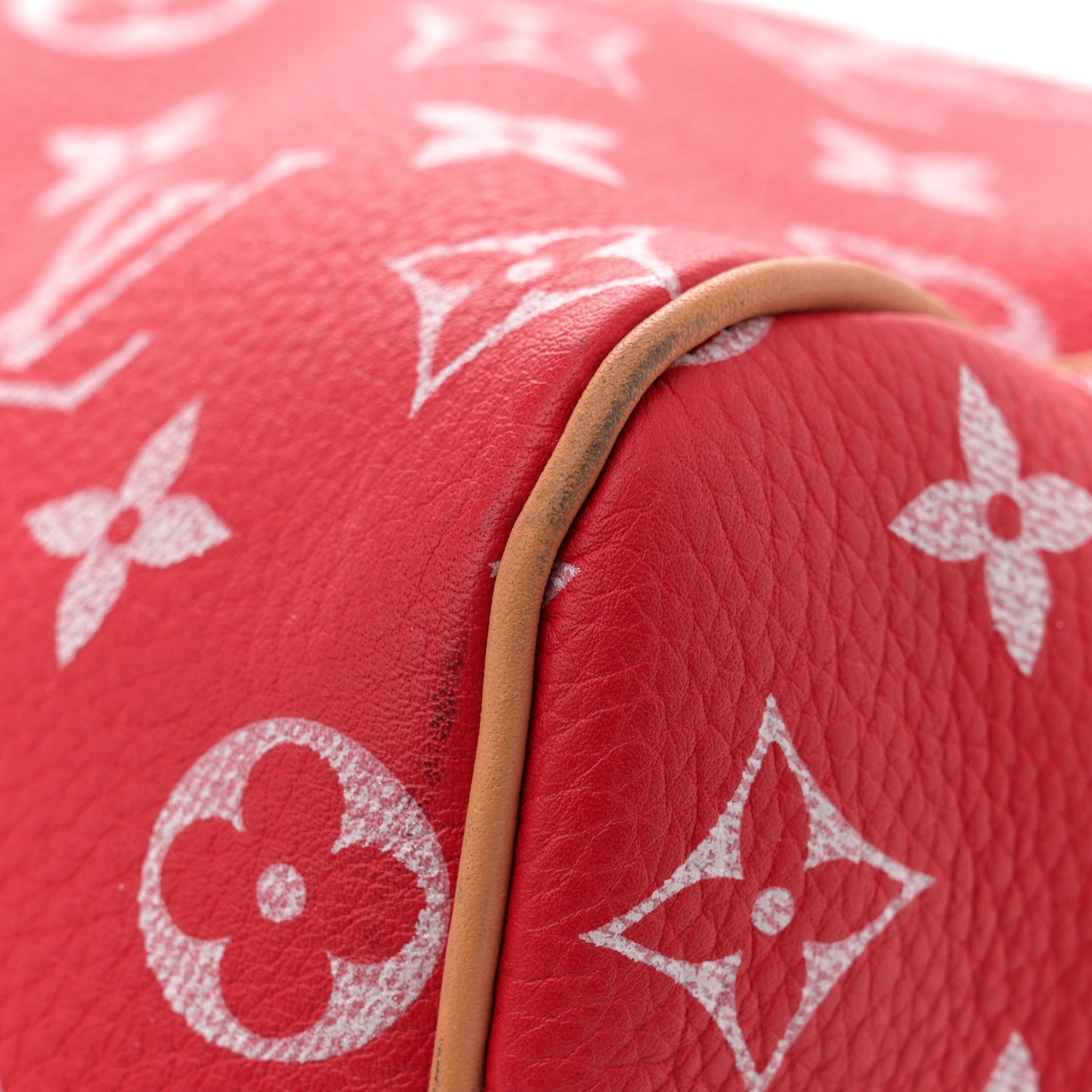 Soft Calfskin Monogram Speedy P9 Bandouliere 25 Red