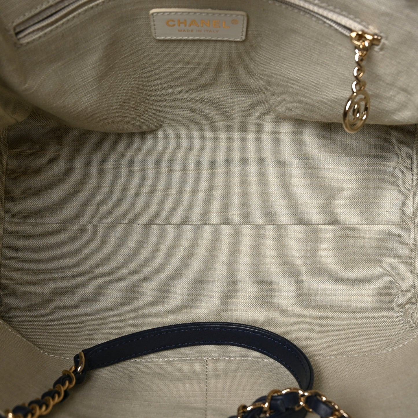 Mixed Fibers Small Deauville Tote Navy Blue