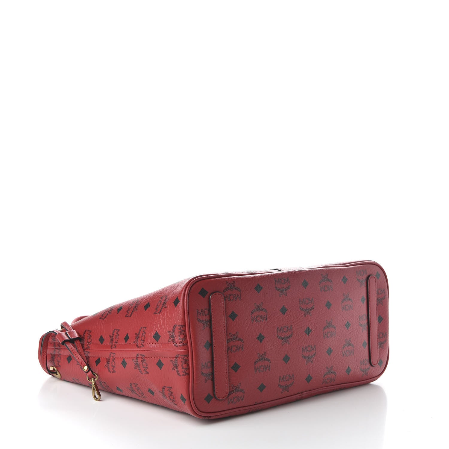 MCM Visetos Medium Liz Reversible Shopper Tote Ruby Red 4 of 15