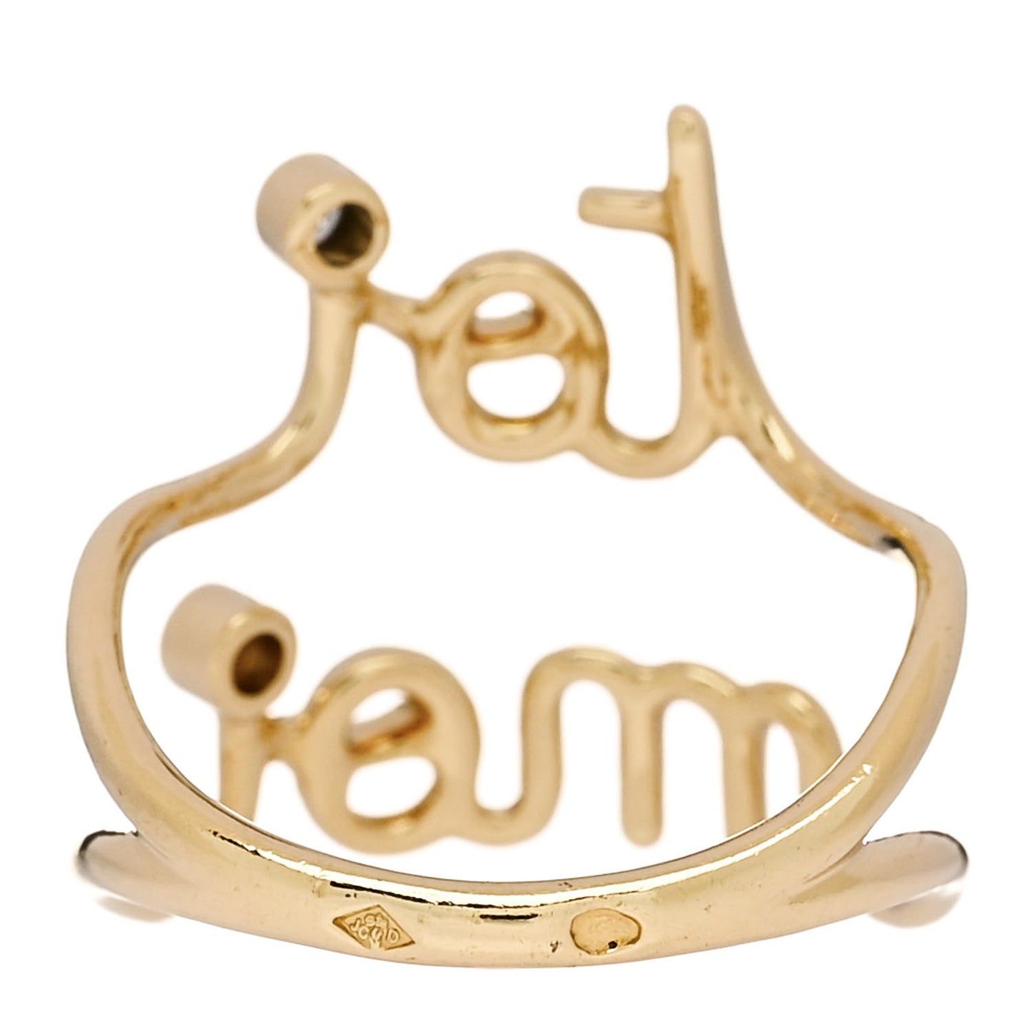 18K Yellow Gold Diamond Toi Moi Ring 50 5.25