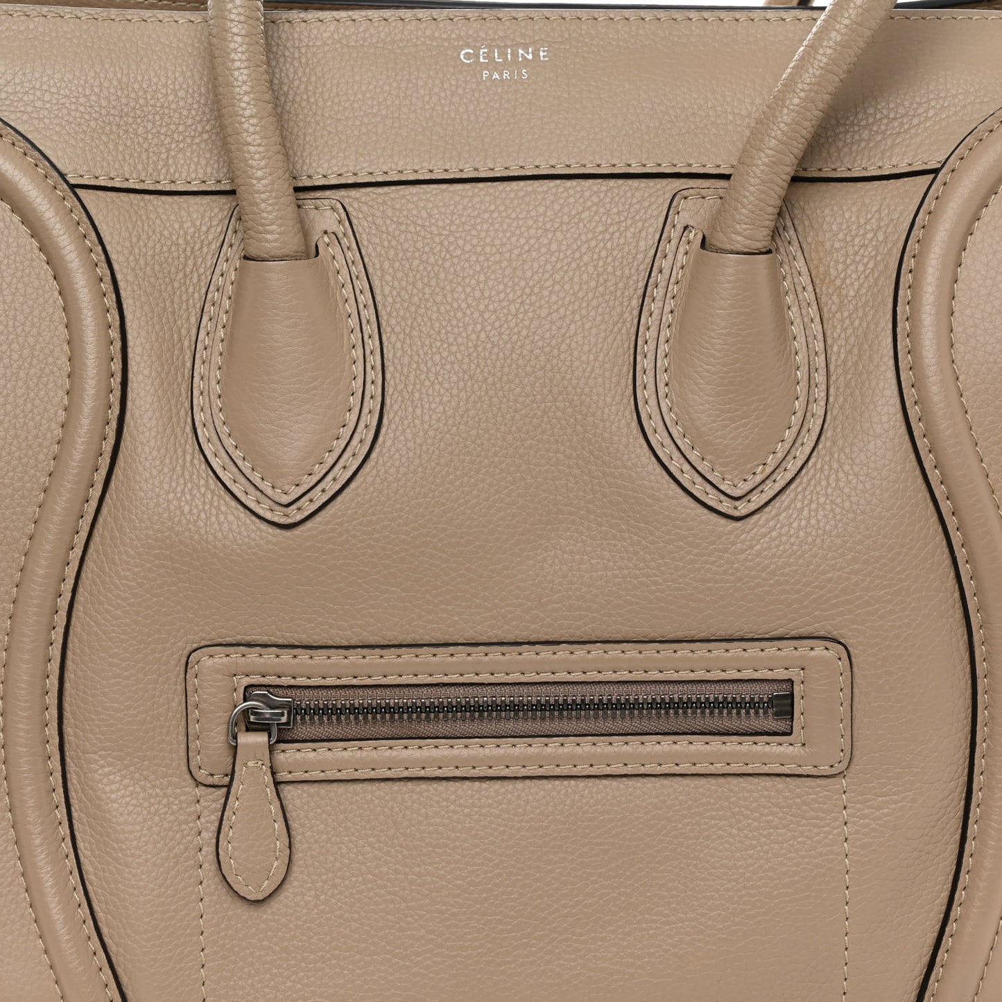 Drummed Calfskin Mini Luggage Dune