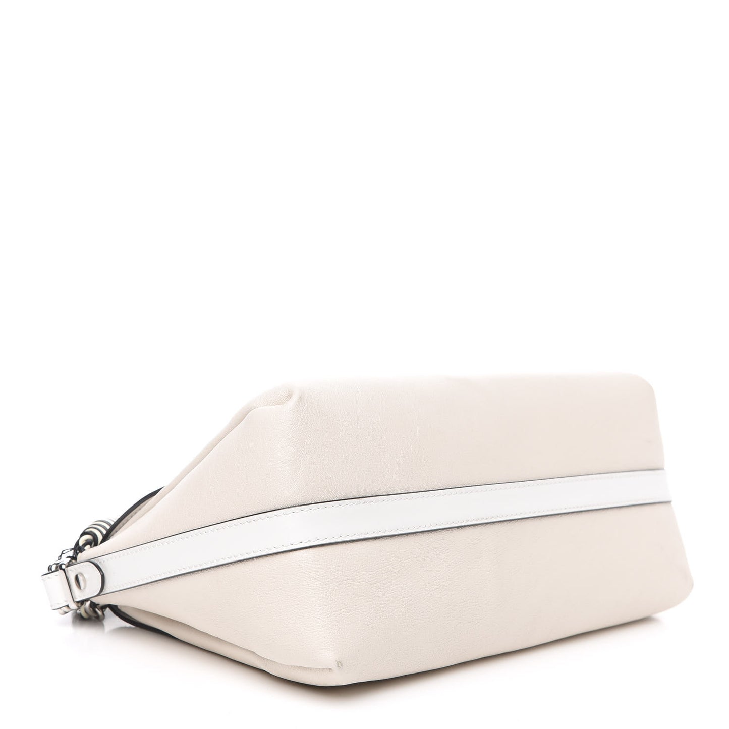 Lambskin Calfskin PS11 Soft Classic Shoulder Bag Optic White Clay