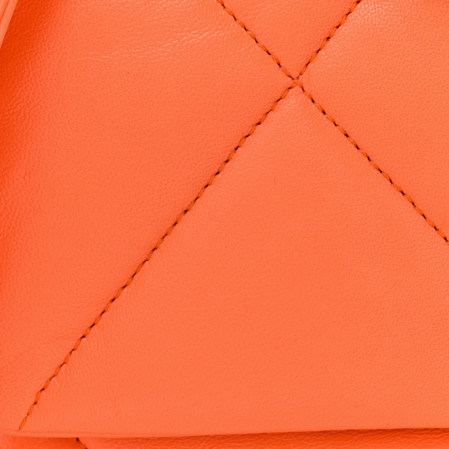 Lambskin Quilted Medium Chanel 19 Flap Orange