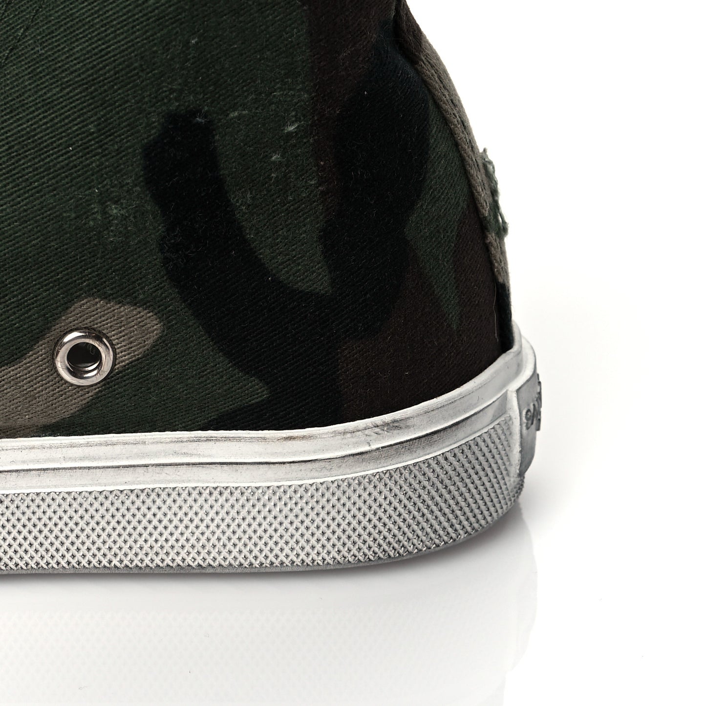 Distressed Canvas Camouflage Print Bedford Hightop Sneakers 36