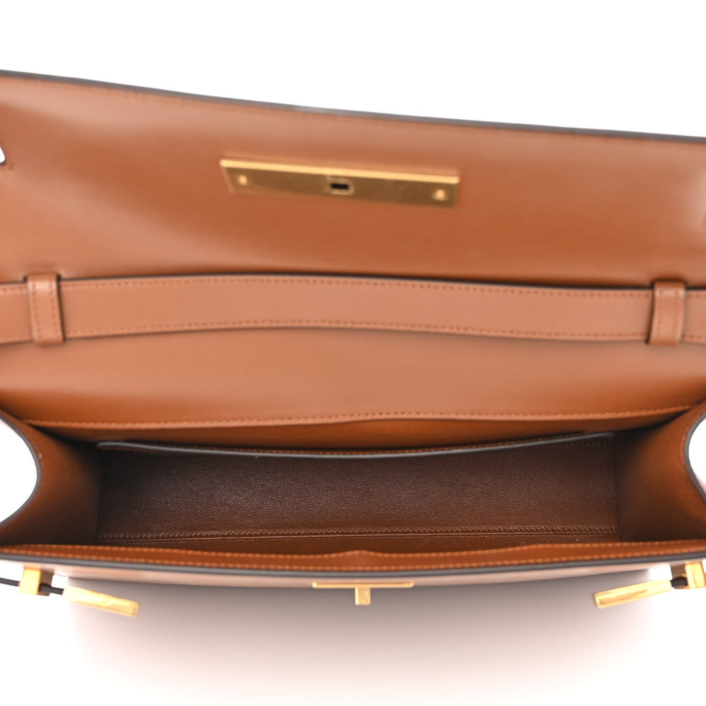Smooth Calfskin Small Manhattan Shoulder Bag Cognac