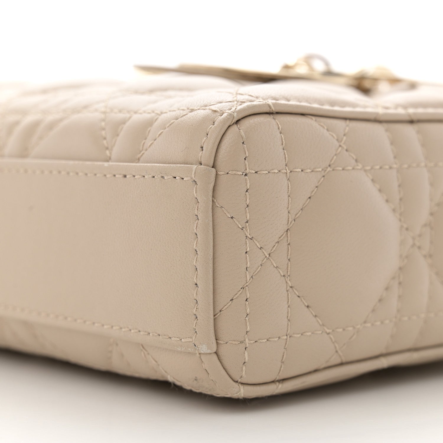 Christian Dior Lambskin Cannage Medium Lady D-Joy Sand 10 of 12