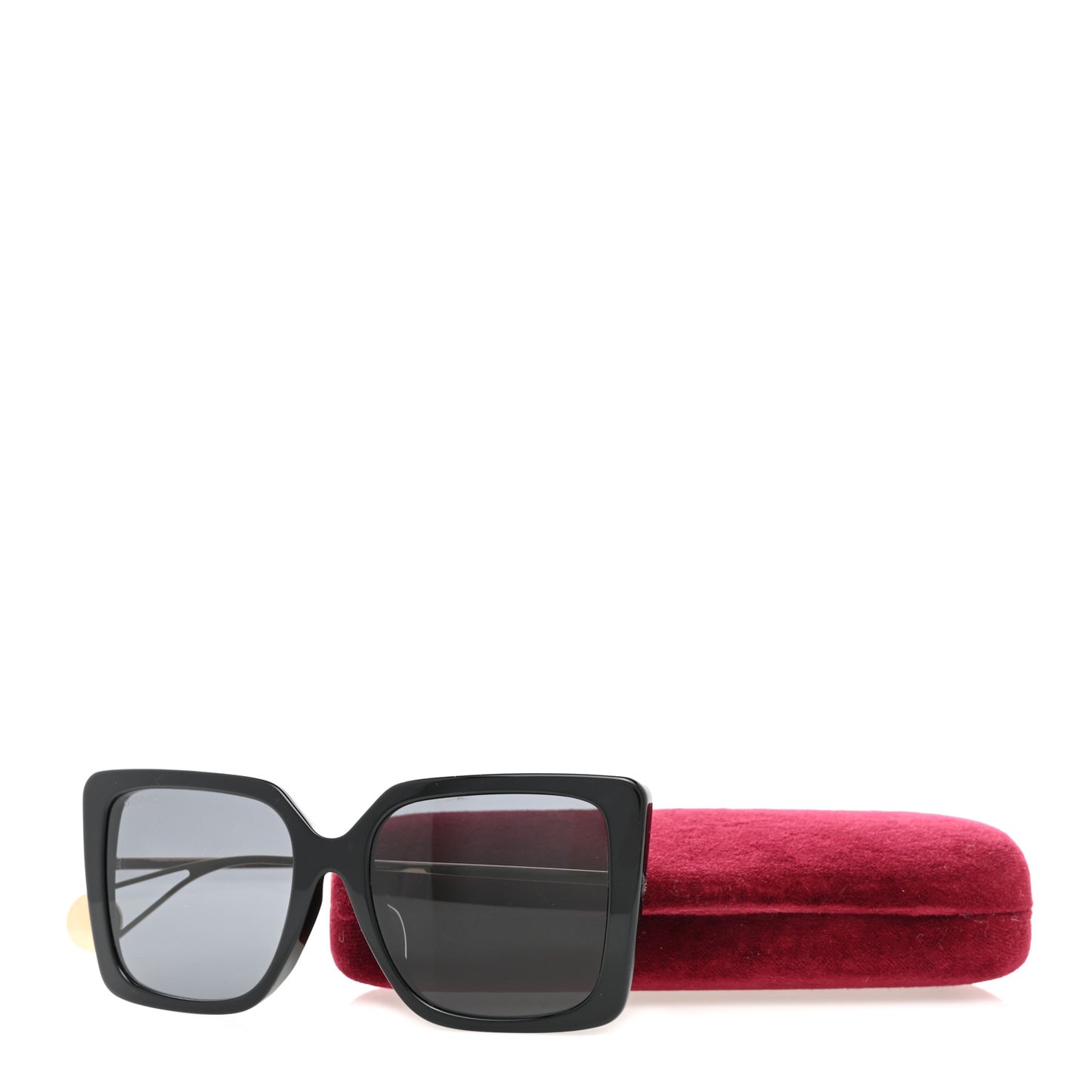 Acetate Oversize Square Frame GG0435SA Sunglasses Black
