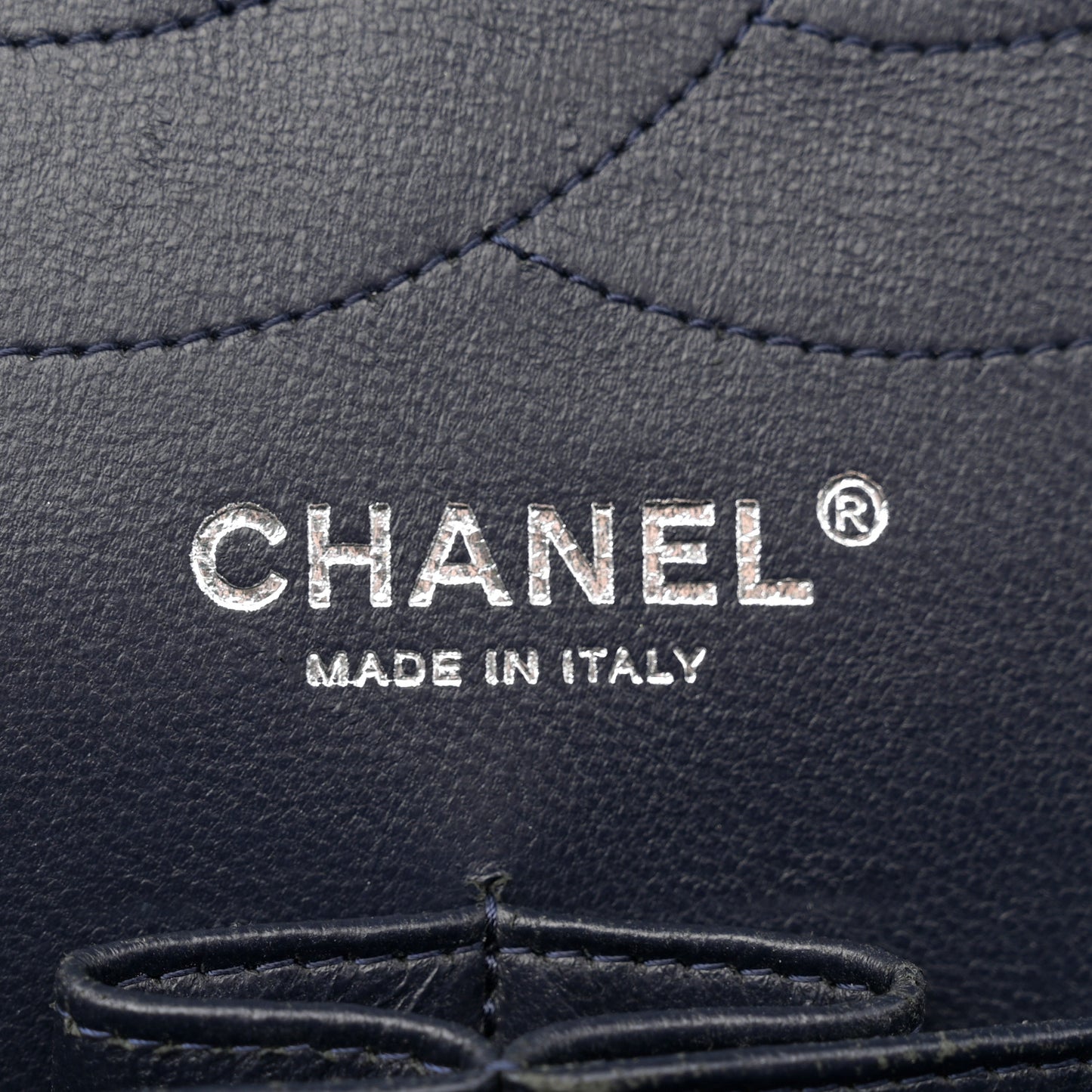 Aged Calfskin Quilted 2.55 Reissue 227 Flap Navy Blue
