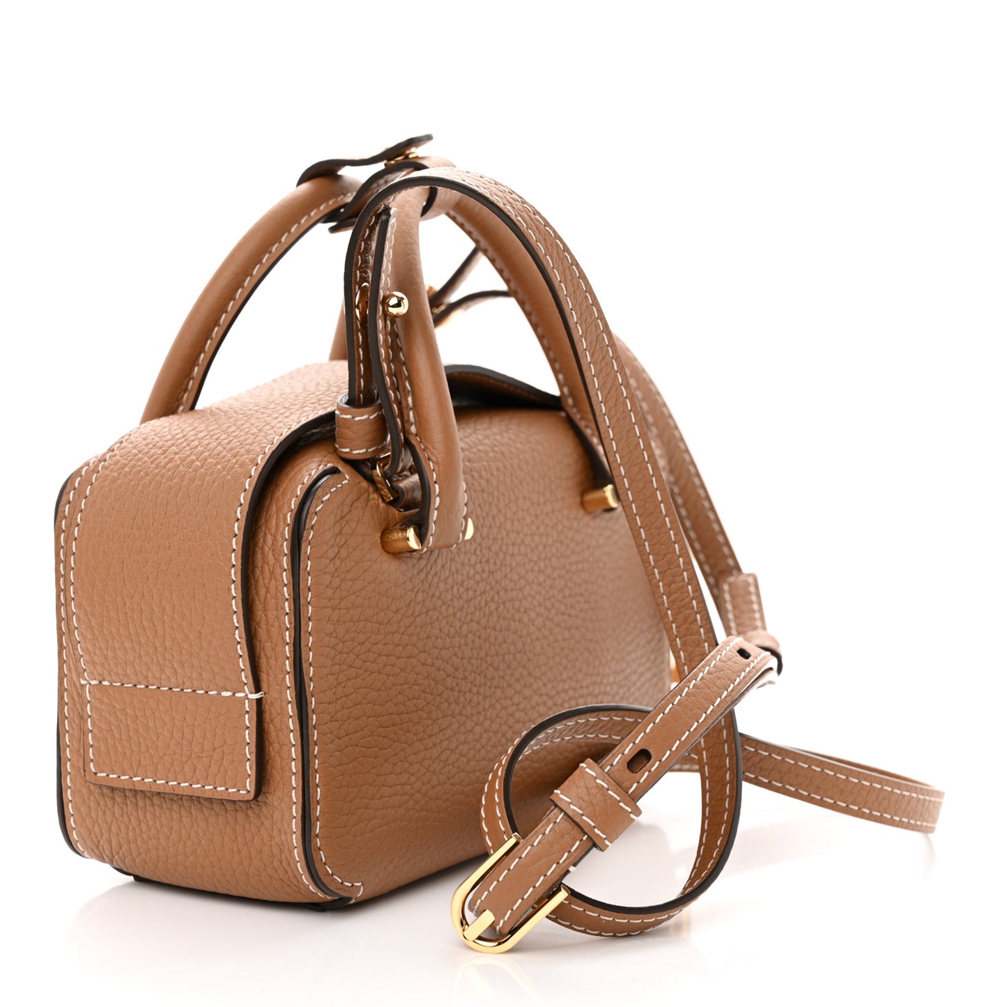 Taurillon Soft Nano Cool Box Satchel Vegetal Ivory