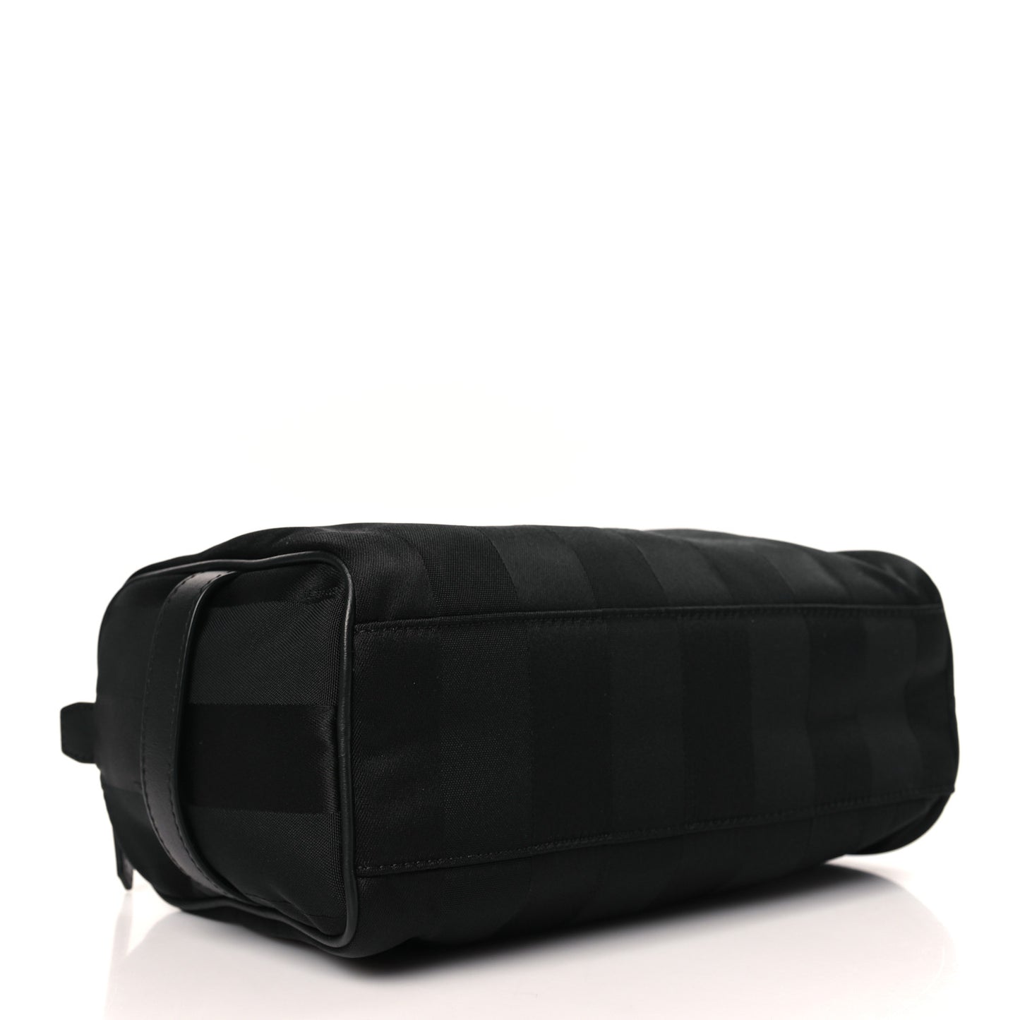 Recycled Nylon Vitello Grace Light Pequin Logo Travel Pouch Black Sunflower