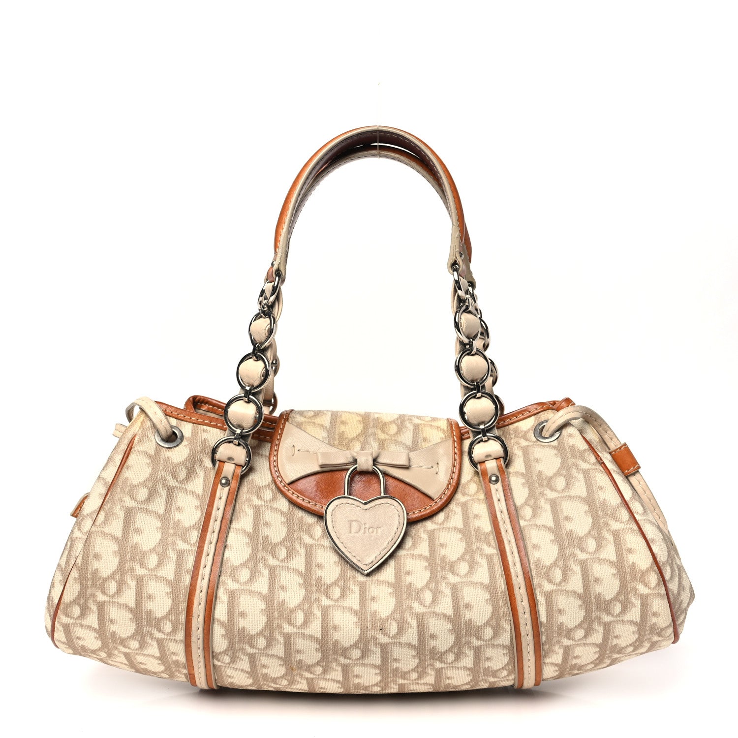 Christian Dior／クリスチャンディオール／パーティーバッグ／ベージュ Christian Dior Monogram Romantique Trotter Shoulder Bag Beige