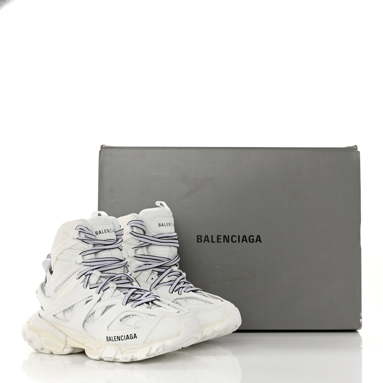 Balenciaga Mesh Nylon Womens Track Hike Sneakers 35 White 9 of 9
