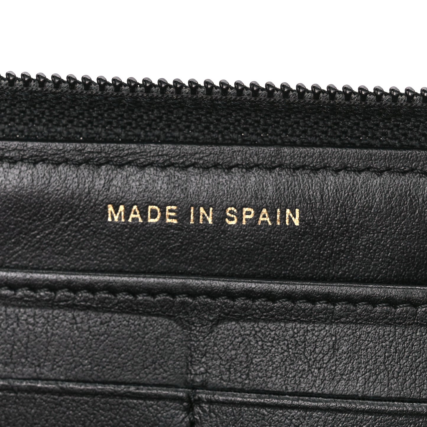 Lambskin Quilted Boy Long Zip Around Wallet Black