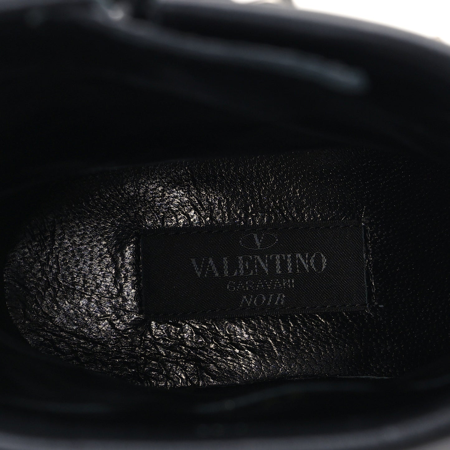 Calfskin Rockstud 30mm Biker Boots 36.5 Black