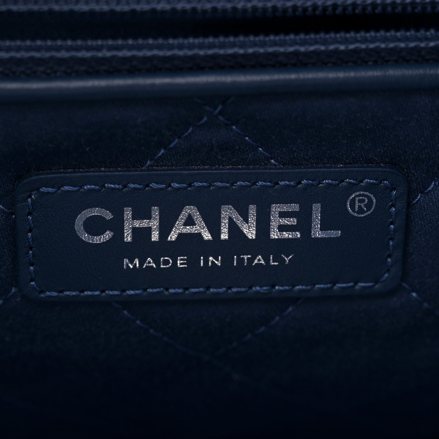 Washed Denim Quilted Studded Small Chanel 22 Blue