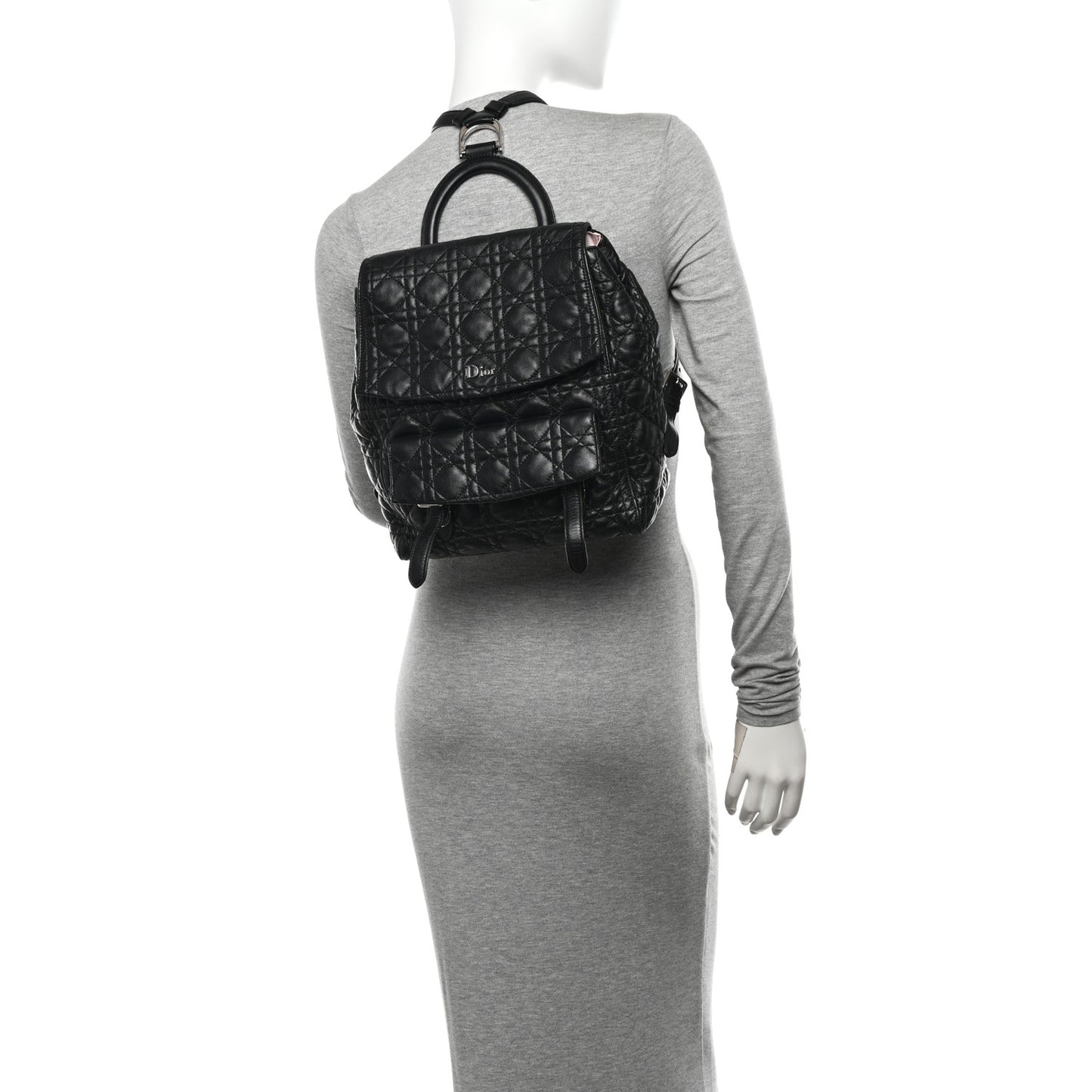 Lambskin Cannage Large Stardust Backpack Black