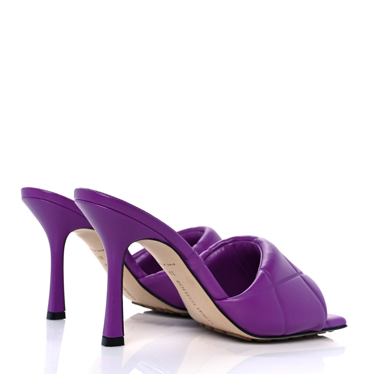 Bottega Veneta Nappa Quilted Rubber Lido Mule Sandals 39 Gumdrop 4 of 8