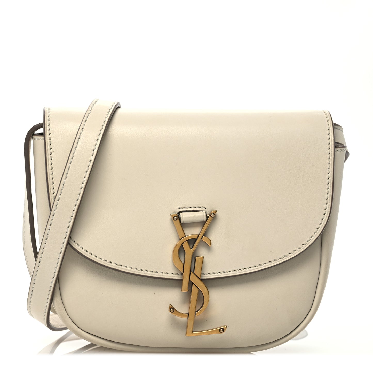 Smooth Calfskin Small Kaia Satchel Latte