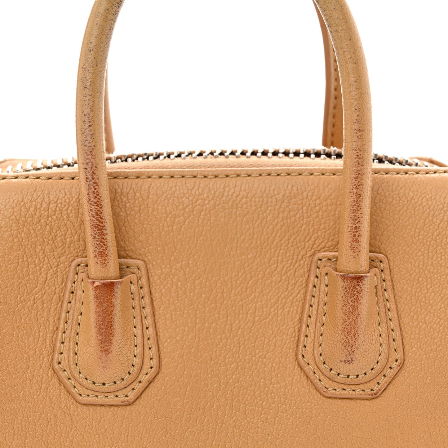 Sugar Goatskin Mini Antigona Light Beige