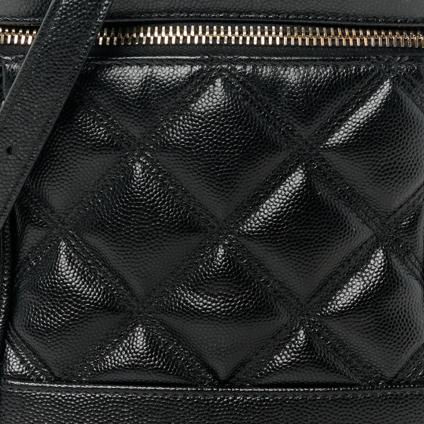 Grain de Poudre Quilted 80's Vanity Bag Black