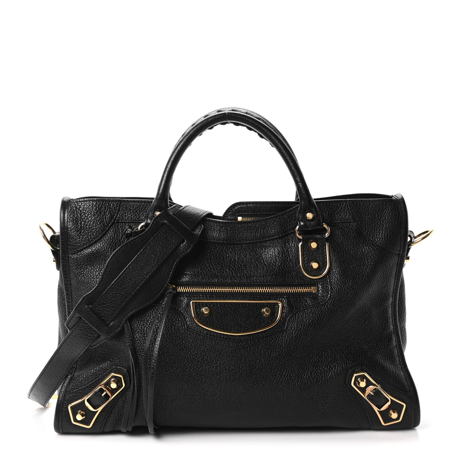 BALENCIAGA バレンシアガ バッグ ブラック ゴールド金具 ヴィンテージ Balenciaga Chevre Gold Metallic Edge Hardware City Black 1889958