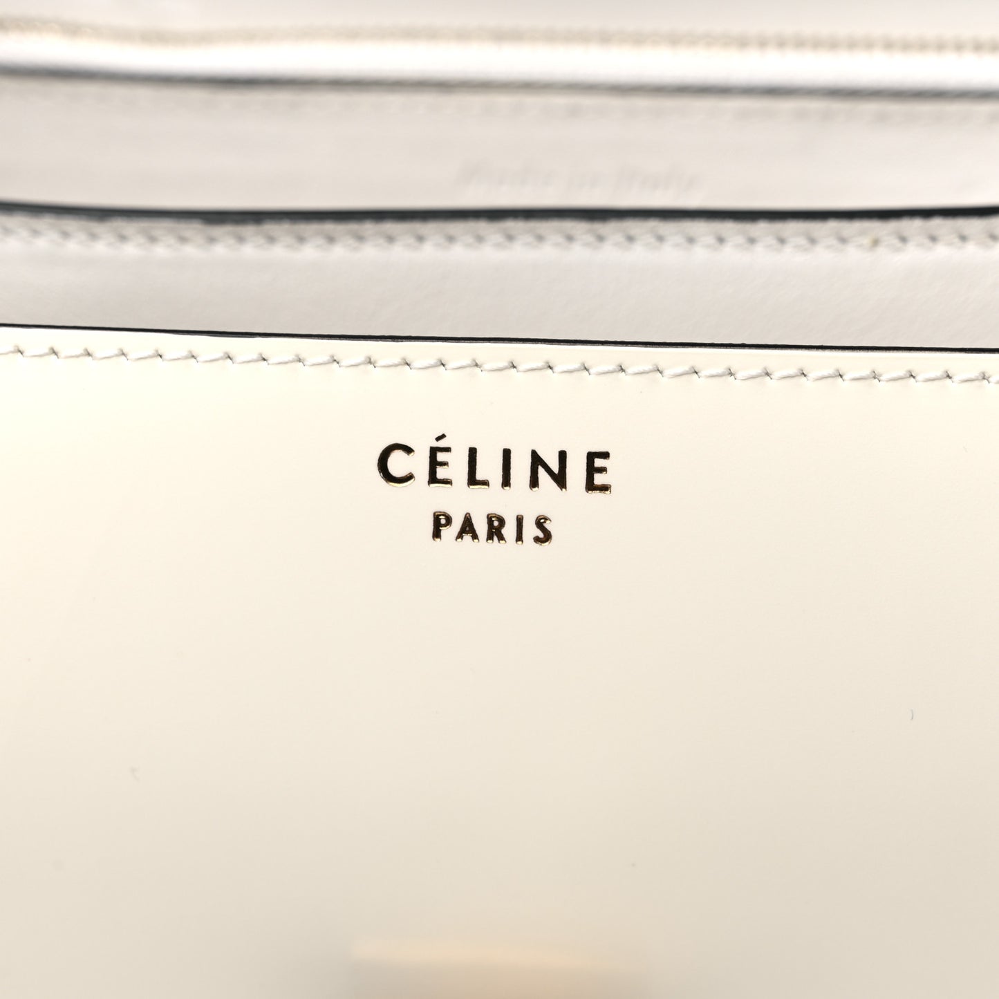 Spazzolato Calfskin Medium Classic Box Flap Bag White