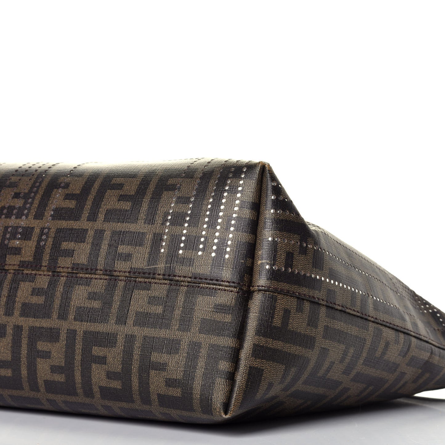 Zucca Lampo Studded Roll Tote Tobacco