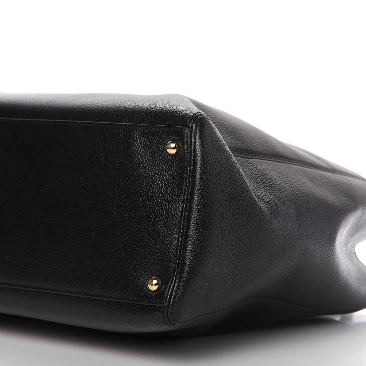 Calfskin Cerf Executive Shopper Tote Black