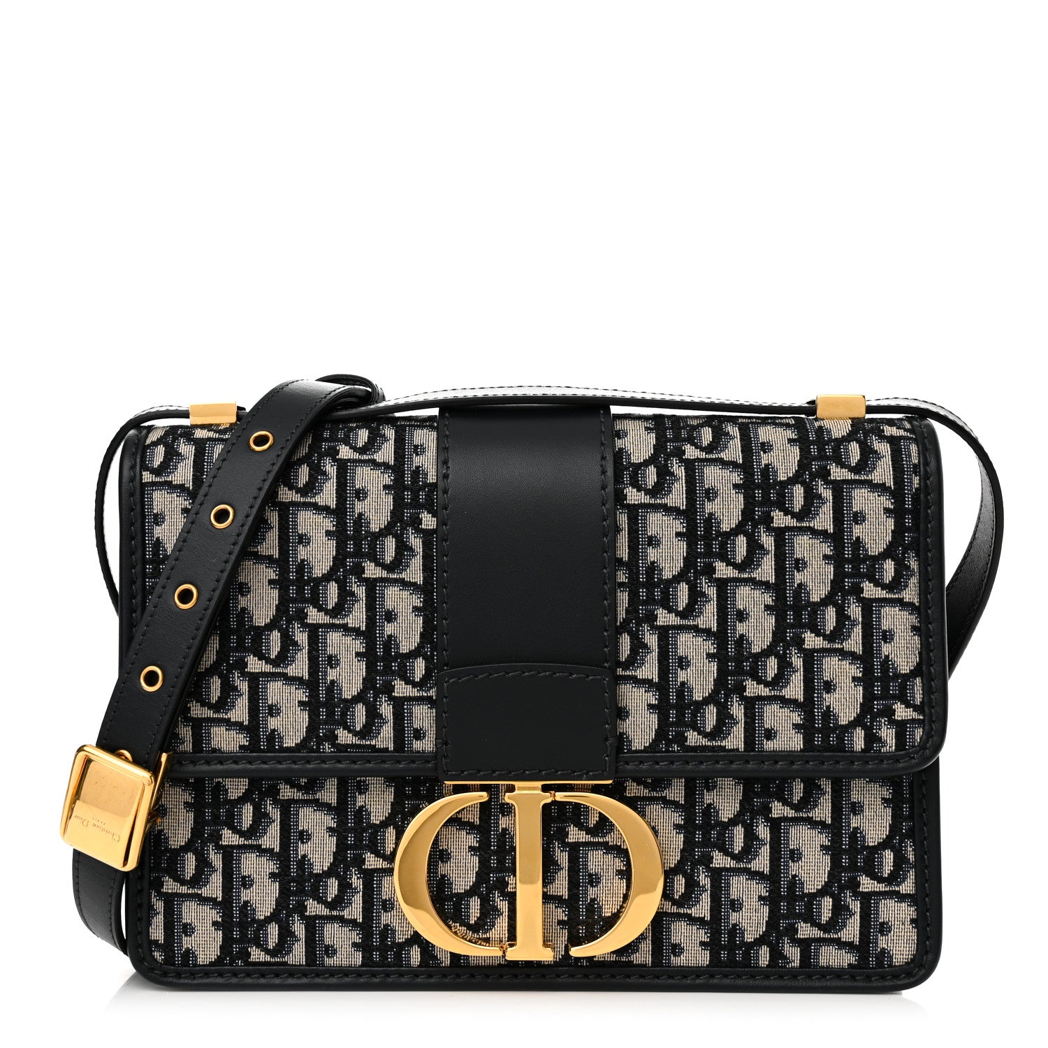 Christian Dior Oblique 30 Montaigne Flap Bag Blue 1 of 10