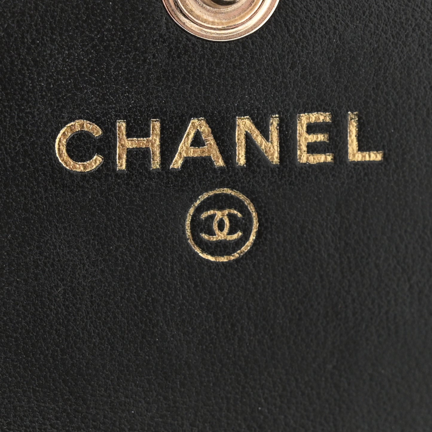 Lambskin Quilted My Chanel Lady Card Holder On Chain Black