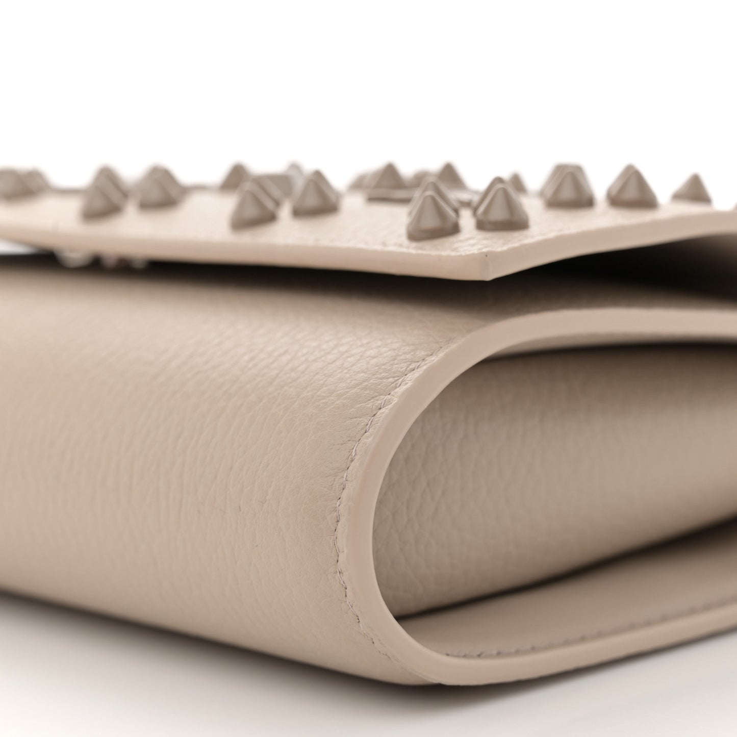Calfskin Spikes Loubinthesky Paloma Clutch Saharienne