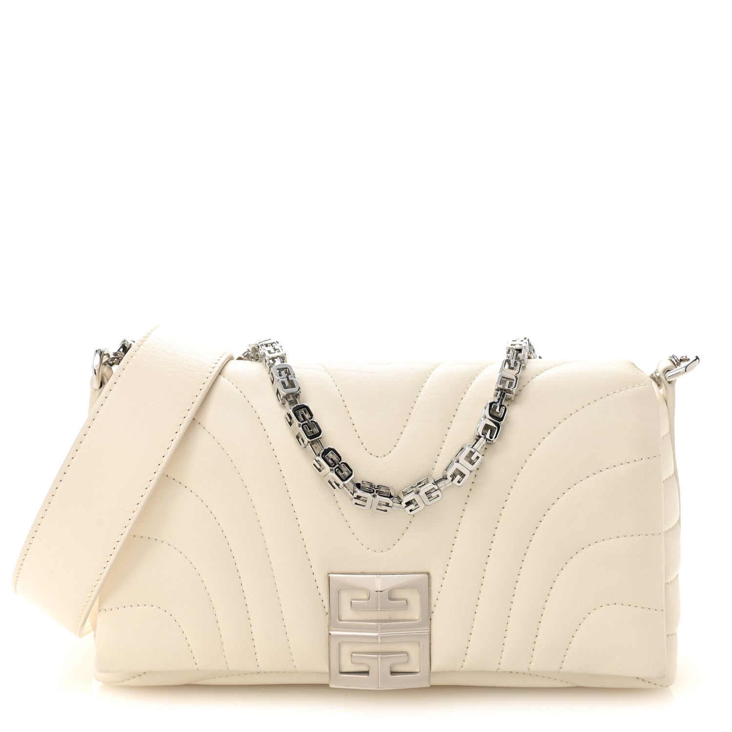 Givenchy Calfskin Quilted Small 4G Shoulder Bag Ivory 1779511
