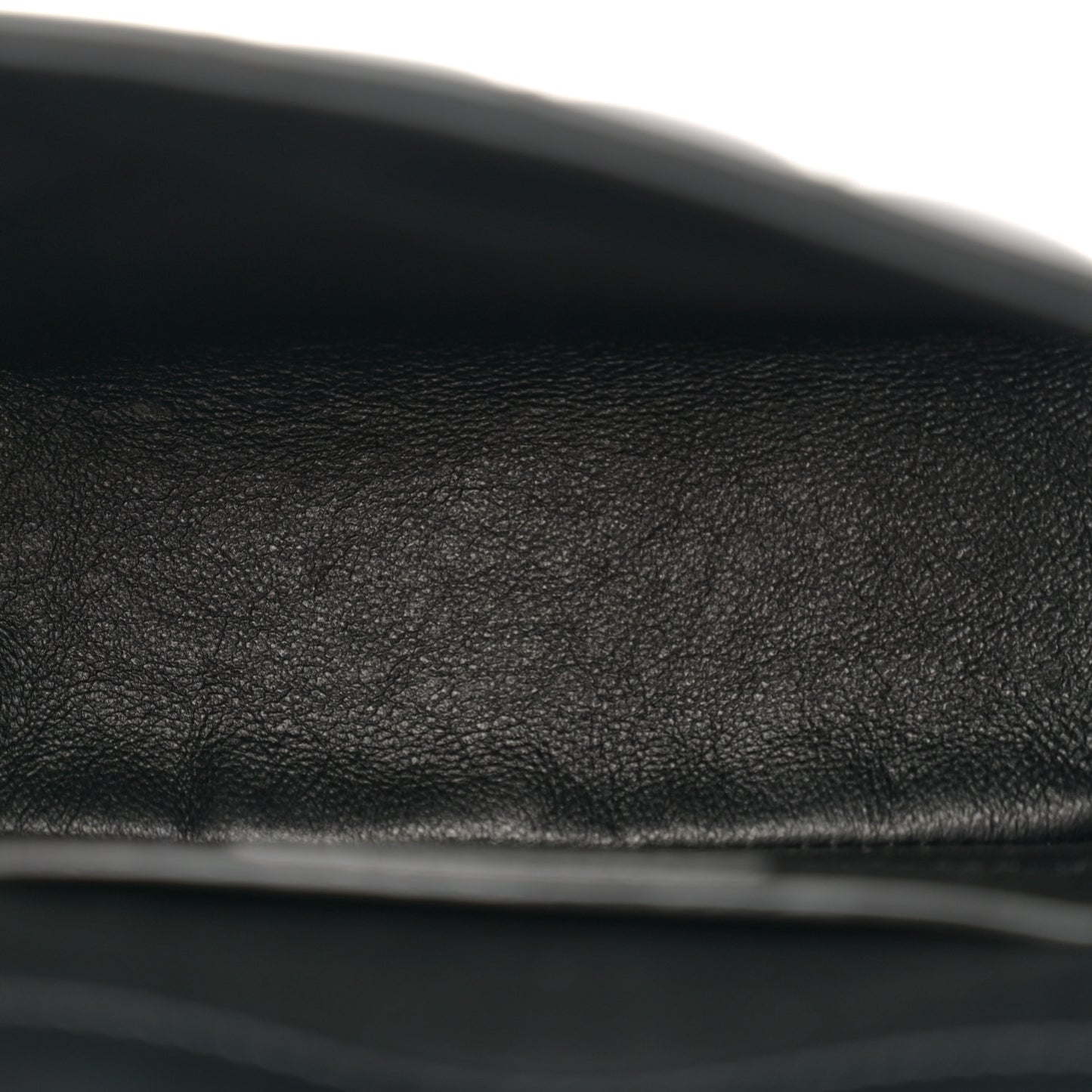 Patent Calfskin Matelasse Monogram Small Vicky Chain Bag Black